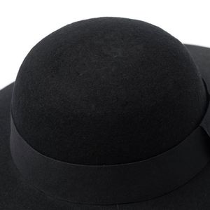 Fashion Trend Vintage Big Brim Stage Show <b>Hat</b> Fashion Women Female Party Event Wool Felt <b>Hat</b> - Product Image 4