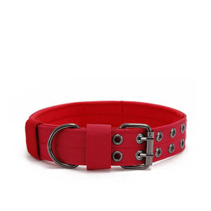 Outdoor Heavy-Duty Nylon <strong>Tactical</strong> <strong>Dog</strong> <strong>Collar</strong> Adjustable with Metal Buckle PU Leather Personalized Feature - Product Image 6