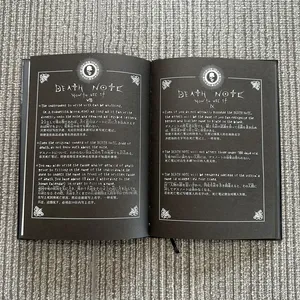 Carnet à couverture rigide noire LABON, journal esthétique sombre, pages lignées <span class=keywords><strong>pour</strong></span> écrire, journaliser, dessiner, <span class=keywords><strong>cadeau</strong></span> <span class=keywords><strong>pour</strong></span> les fans d'anime - Product Image 5