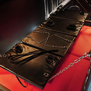 Taşınabilir katlanır PU deri siyah BDSM yatak kolları ve manşet kayışları ile seyahat-sm oynamak için uygun esaret kurulu kı<span class=keywords><strong>s</strong></span>ıtlama Mat - Product Image 5