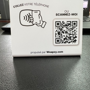 Dinamik QR kodu <span class=keywords><strong>NFC</strong></span> Google yorum restoranlar için standı PVC akrilik 13.56MHz <span class=keywords><strong>NFC</strong></span> menü masa Sticker sosyal ekran standı - Product Image 4