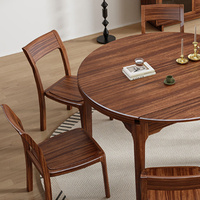Ensemble de table à feuilles rabattables en noyer massif, design pliable multifonctionnel, gain de place, pour rassemblements