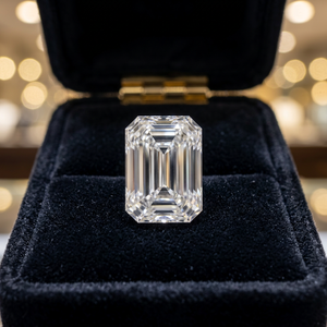 Diamant de laboratoire de 9 carats, couleur F, taille émeraude, clarté VVS2, diamant en vrac de qualité supérieure - Product Image 1