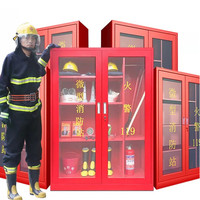 Casier de protection pour pompiers avec piles, équipement d'urgence, armoire avec bobine, tuyau de feu