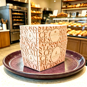 Boîte d'emballage en papier haut de gamme personnalisée avec logo imprimé, imperméable, doublure en éponge pour croissants en spirale et rouleaux de <span class=keywords><strong>Paris</strong></span> à emporter - Product Image 6