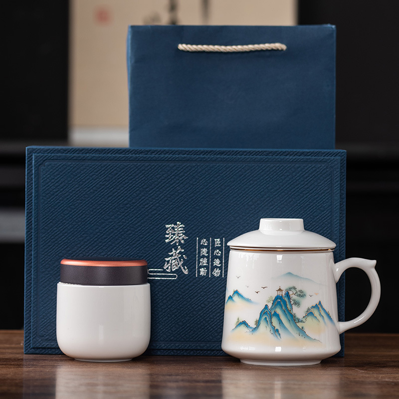 Yangzhi jade porcelain office cup, see picture