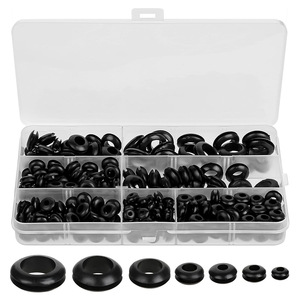 OKYN-A6038 8 Sizes <b>Rubber</b> Grommet Assortment Kit Wire Cable <b>Rubber</b> Hole <b>Plug</b> Set - Product Image 1