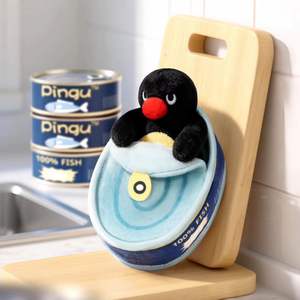 100% प्रामाणिक 6 pcs/बॉक्स पिंगु छिपाएँ और श्रृंखला प्लश गुड़िया ब्लाइंड बॉक्स kawai सजावटी कीचेन बैग चार्जर नरम खिलौने - Product Image 2