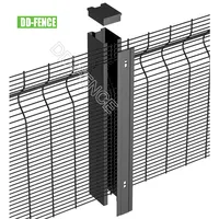 Yüksek satış kare, I tipi, C tipi H IPE tipi düz Bar çit direği için güvenlik Anti-tırmanış 358 kaynaklı demir tel örgü paneli tedarikçisi