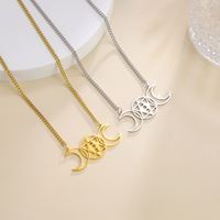 Collier Pentagramme Wicca Vintage Myshape en Acier Inoxydable, Bijou Amulette Symbole Religieux pour l'Éternité, l'Infini, les Paganistes et les Sorcières