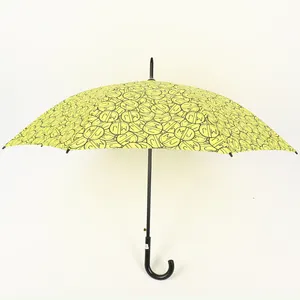 Оптовая продажа на заказ полноцветный длинный двойной рифленый прямой зонт с принтом