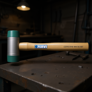 Martillo Fervi con mango de nogal americano genuino y cabeza de acero de 16 oz para trabajar metales - Product Image 3