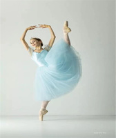 Robe de ballet fantôme bleu clair romantique Satin et Tulle enfants filles taille 8 nouvelle fonctionnalité attrayante