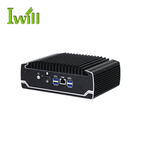 Mini PC X86 Murah Generasi ke-8 I5-8250U Komputer Mini 6 Port Firewall Tanpa Kipas Pfsense