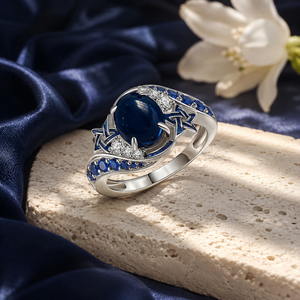 Anello con Design a Stelle, Anello Vintage da Donna - Product Image 3