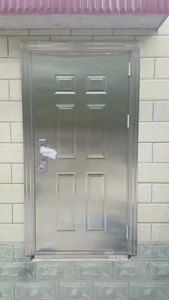 Système de verrouillage multipoints antivol, porte d'entrée en acier, serrure intelligente compatible avec la reconnaissance biométrique des empreintes digitales, porte de sécurité en acier pour villa - Product Image 5
