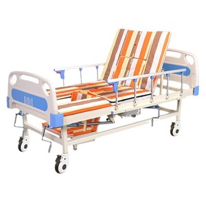 Lit médical manuel Huinuo avec barrières de sécurité et récipient pour les soins à domicile des personnes âgées et la récupération postopératoire - Product Image 1