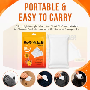 Chauffe-mains jetables à activation par l'air pour froid extrême, pour hommes, femmes et enfants, lot en gros, pour le ski, la randonnée et l'hiver - Product Image 4