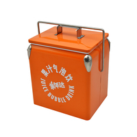 Glacière Métallique 13L OEM en Gros, Design Thermique Vintage avec Logo Personnalisé pour Camping et Pique-niques en Extérieur