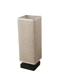 Lampe de table créative de style zen japonais et chinois, abat-jour en tissu, design carré, interrupteur à bouton, tension universelle pour salon - Product Image 5