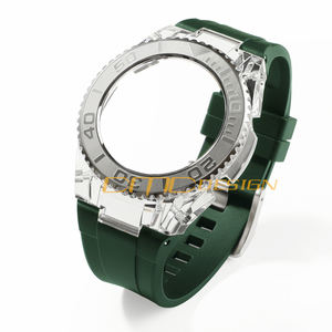 Bracelet en caoutchouc fluoro de remplacement et boîtier transparent avec kit de modification de lunette en acier inoxydable pour bracelets de montre <span class=keywords><strong>GA</strong></span>-<span class=keywords><strong>2100</strong></span> - Product Image 4