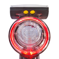 Feu de signalisation solaire 2-en-1 pour cône de circulation, avec batterie de secours, lumière d'avertissement routière prismatique réfléchissante haute intensité pour