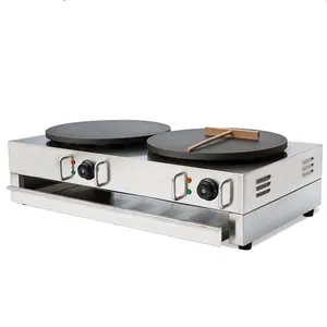Double Plates Roti Maker Crepe Maker With Gas And Electric can Choose