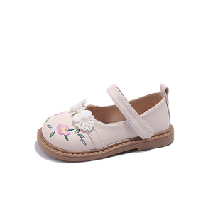 Traditionele meisjes prinsessen schoenen mode klittenbandschoenen kinderschoenen witte jurkschoenen groothandel bloemen design kinderschoenen bruiloft - Product Image 5