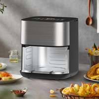 Friteuse à air intelligente OEM en gros avec fenêtre de visualisation, sans huile, à écran tactile et préréglages