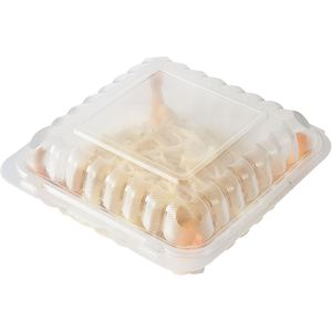 Wholesale 9" Custom Durable Clear PET <b>Square</b> <b>Plastic</b> Bakery Bread Food Packaging <b>Container</b> with Lid - Product Image 2