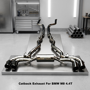 ท่อไอเสียแคทแบ็กสแตนเลส Vortex Performance สำหรับ BMW M8 4.4T ปี 2020-2025 พร้อมวาล์วอิเล็กทรอนิกส์ปรับแต่งเสียง อะไหล่รถยนต์ - Product Image 1