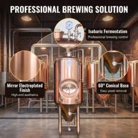 Cuves de fermentation isobariques MICET 500L pour bière artisanale, unité de fermentation en acier inoxydable électrolytique couleur cuivre rose doré