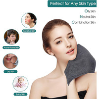 Serviette en coton 100% filé en anneau, super épaisse, absorbante, de luxe, pour hôtel, spa, salon, salle de bain, douce, 35*75, avec logo personnalisé
