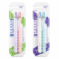 Brosse à dents manuelle en gros à poils doux en PBT avec prise en main confortable pour l'hygiène bucco-dentaire quotidienne des adultes à domicile