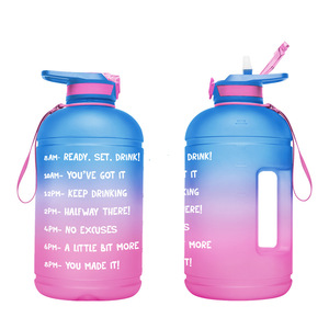 One Gallon <strong>Water</strong> <strong>Bottle</strong> with Time Marker and Straw Motivational Hydration <strong>Tracker</strong> Jug for Daily Intake - Product Image 2