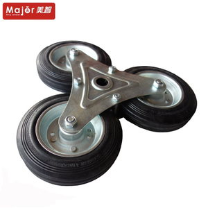 छह पहिया ठोस रबर सीढ़ी चढ़ाई पहियों हाथ ट्राली के लिए ट्रक - Product Image 3