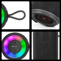 Altavoz Portátil Q23 para Música 5.0 con Luz LED RGB, Salida de 12W, Resistente al Agua, Batería de Larga Duración para Uso en Exteriores