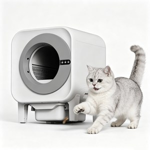 Popular Arenero Inteligente para Gatos de 65L Dardos, Totalmente Cerrado, Autolimpiable, Silencioso, Desodorizante, Duradero, Inodoro Rectangular para Gatos - Product Image 1