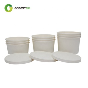 <strong>China</strong> Factory Custom Logo PE PLA Coated Brown White Hot <strong>Soup</strong> <strong>Containers</strong> Disposable Kraft Paper <strong>Soup</strong> Bowl with Lid