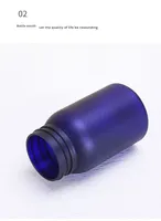 100ML PET Mat Huile de Poisson Médecine Bouteille Santé Suppléments Vide Tablette Capsule Plastique Sous-Embouteillage pour le Stockage des Bonbons