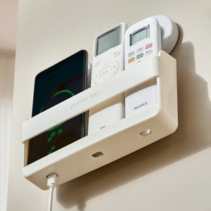 Remote <b>Control</b> Box Non-slip <b>Holder</b> Strong Load Bearing Data Cable Receiving Hole Phone Stand Storage Box for Row Remote <b>Control</b> - Product Image 3