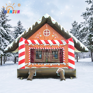 Castillo Inflable Navideño WINSUN, Castillo de Jengibre Inflable, Trampolín, Certificación CE, Material de PVC Impermeable, Fácil de Instalar - Product Image 2