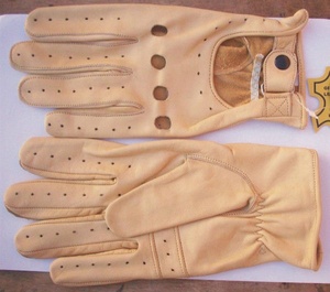 Guantes de Ciclismo de Cuero Vacuno Marrón de Primera Calidad, Ligeros, Resistentes al Viento, Unisex, con Logotipo Personalizado Disponible, Keven Impex, Medios Dedos - Product Image 5