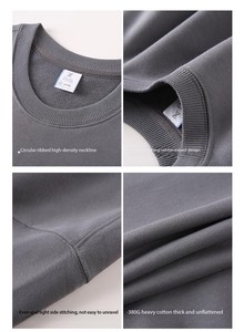 เสื้อฮู้ดดี้ผู้ชายผ้าฝ้าย 100% น้ำหนัก 380 กรัม ทรงปกติ ป้องกันลม แบบถัก ทอเรียบ สวมใส่สบาย เหมาะสำหรับฤดูใบไม้ร่วง - Product Image 6