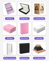 Scatole Personalizzate Artigianali per Cosmetici e Unghie Finte, Espositori Minimalisti con Finestra per Polveri Sciolte, Blush, Piccole Imprese, Matrimoni