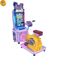 Machine de jeu d'arcade de cyclisme pour enfants à monnayeur, jeu vidéo de course à pédales pour centre de divertissement, centre commercial, FEC