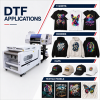 Machine d'impression DTF à bande maillée 60 cm 2 têtes I3200-A1 avec alimentation automatique en poudre pour transferts textiles personnalisés