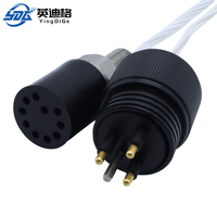 Conector Subacuático Circular de Aleación de Titanio YingDiGe IP68, Impermeable, Micro Subcon, 4 Pines, Hembra, 100V-1500V