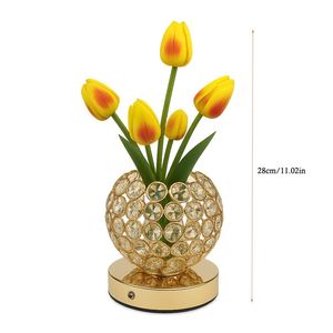 Produits pour la maison intelligente, lampes en cristal en forme de tulipe, gradation infinie, commande tactile, lampe de bureau, lumière chaude, lampe de nuit en forme de tulipe, chambre à coucher - Product Image 6