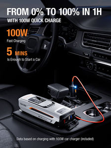 Портативный автомобильный стартер Yesper Fast Max, 27000 мАч, 12 В, многофункциональный пусковой Аккумулятор для грузовиков и мотоциклов - Product Image 4